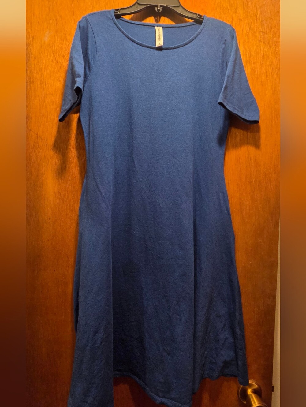Zanana Premium Women's Cobalt Fit N Flair Midi Dress W/pockets SzS